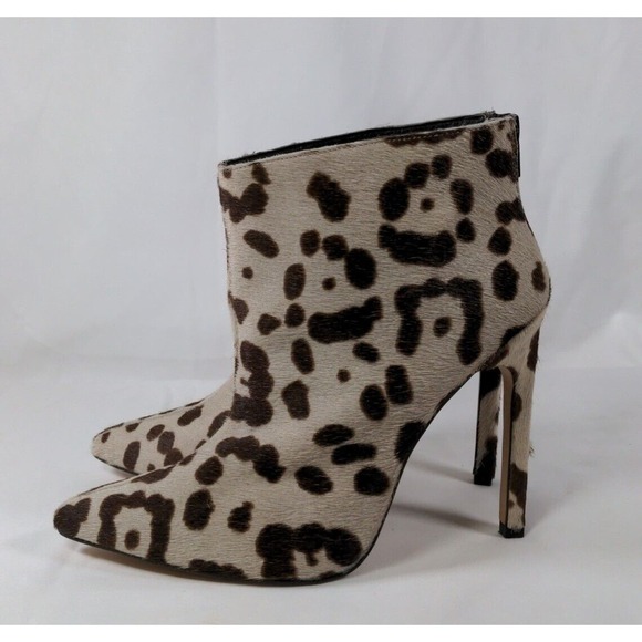 The Mode Collective Leopard, Cheetah Print Ankle Boots Stiletto Heel Size 38 - Picture 3 of 16